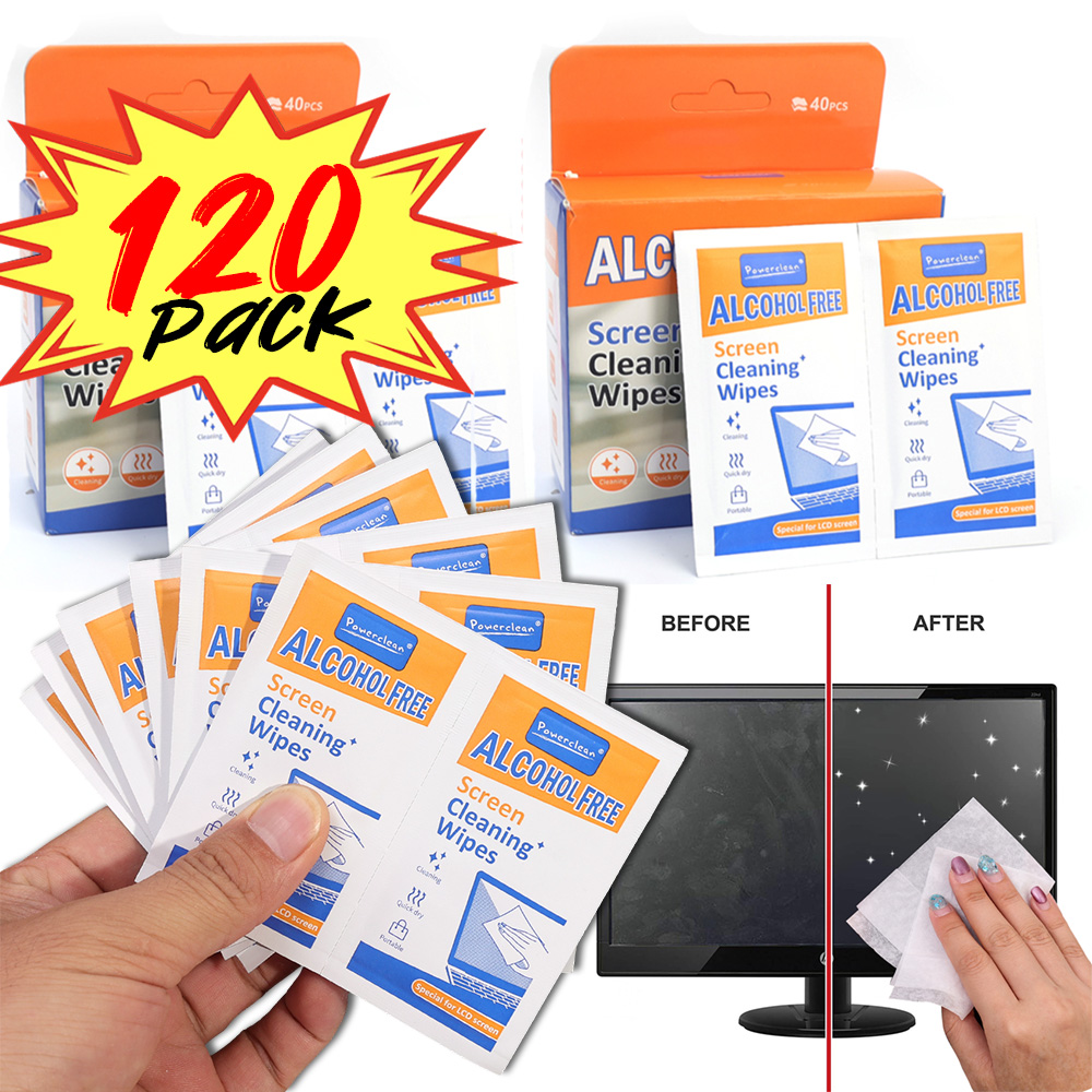 Monitor Cleaning Kit - 10-120 lingettes jetables portables pour le