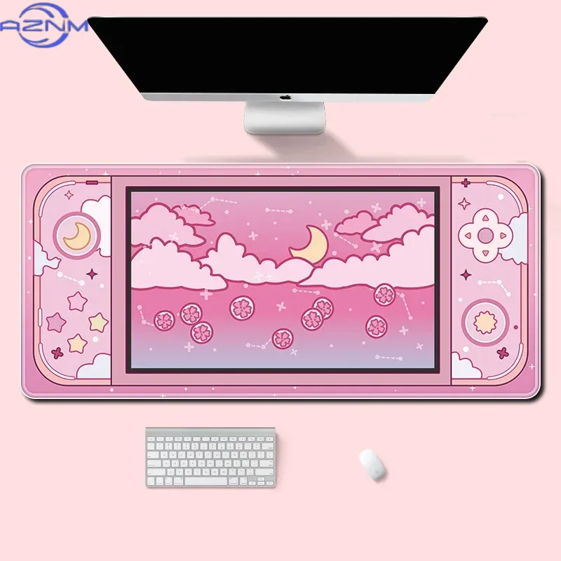 Desk Setup Accessories Aesthetic - Grand tapis de bureau Lune et