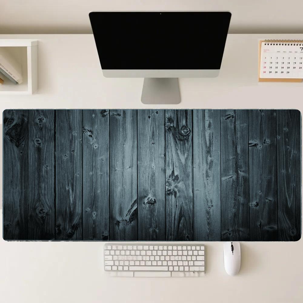 Desk Setup Black And Wood - Tapis de souris en bois noir,