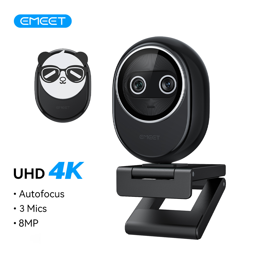 Desk Setup Streaming - Webcam 4K EMEET à double caméra,