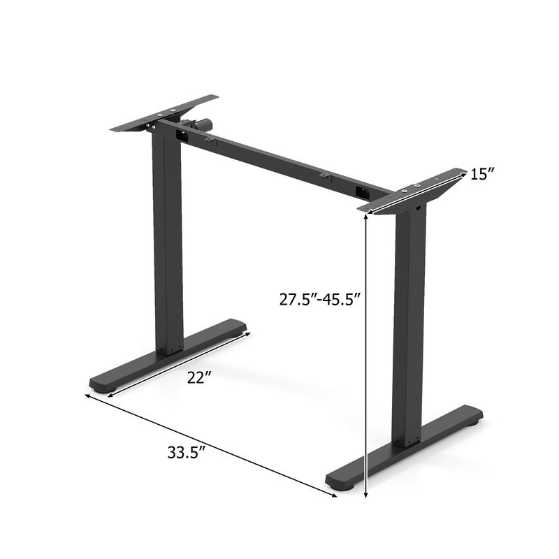 Cadre de bureau électrique rég - Desk Setup Black And Wood avis et prix