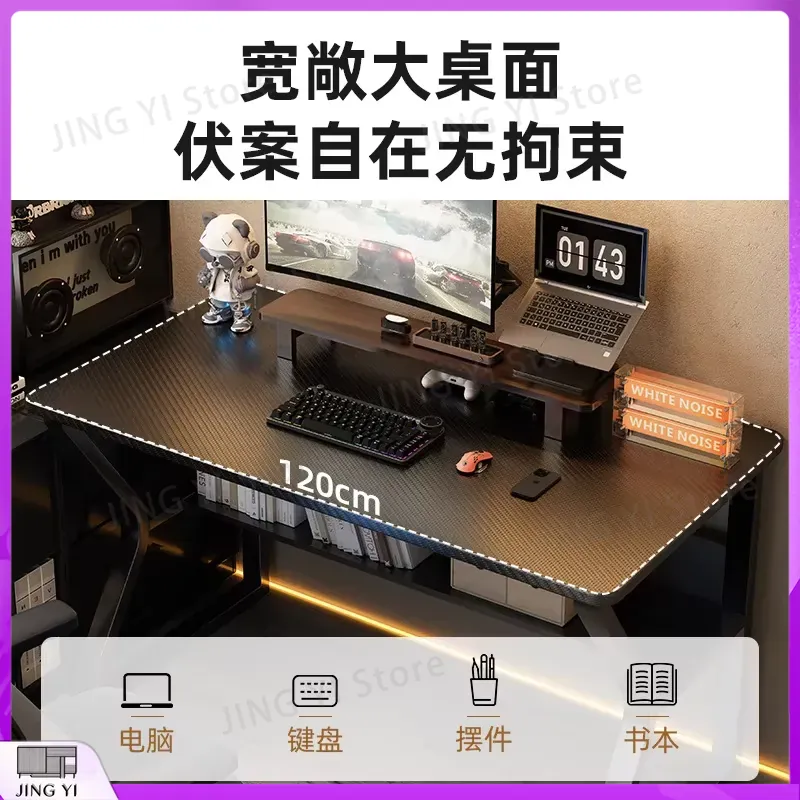 Bureau de jeu noir pour config - Desk Setup Black And Wood avis et prix