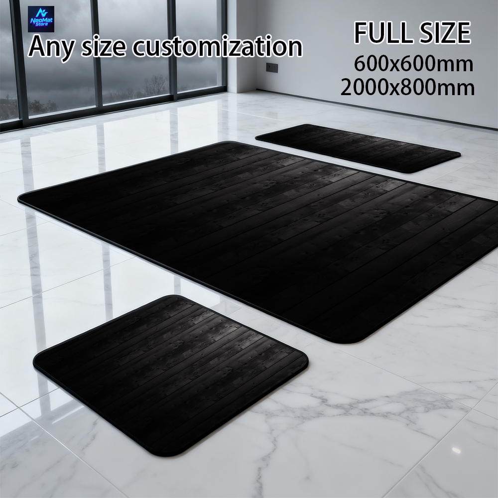 Énorme tapis de souris 2000x10 - Desk Setup Black And Wood avis et prix