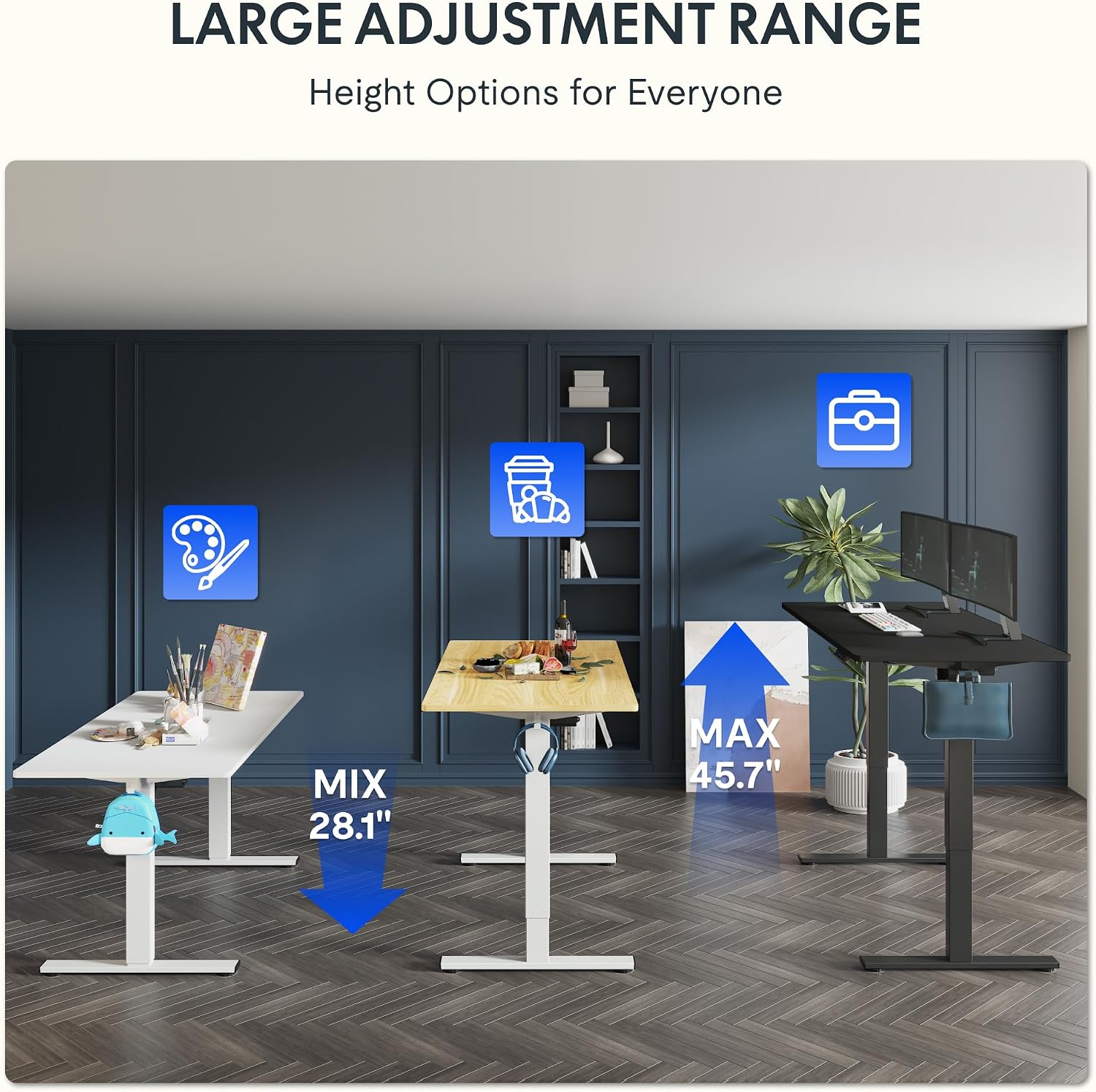 Bureau debout électrique FLEXI - Desk Setup Black And Wood avis et prix