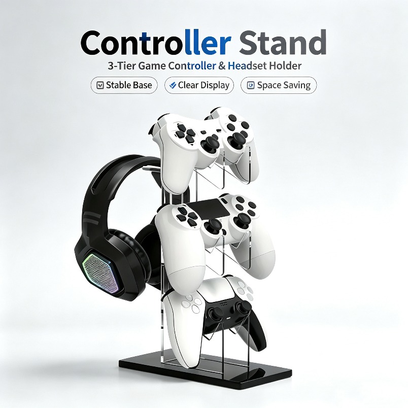 Support de manette 3 niveaux,  - Desk Setup Headphone Stand avis et prix
