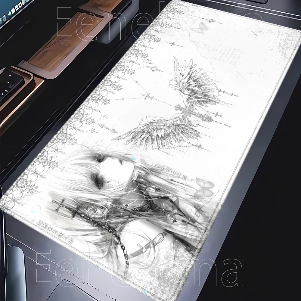 Tapis de souris noir et blanc, - Desk Setup Accessories Aesthetic avis et prix